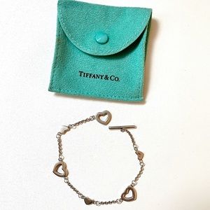 Authentic Tiffany & Co Heart Station Bracelet